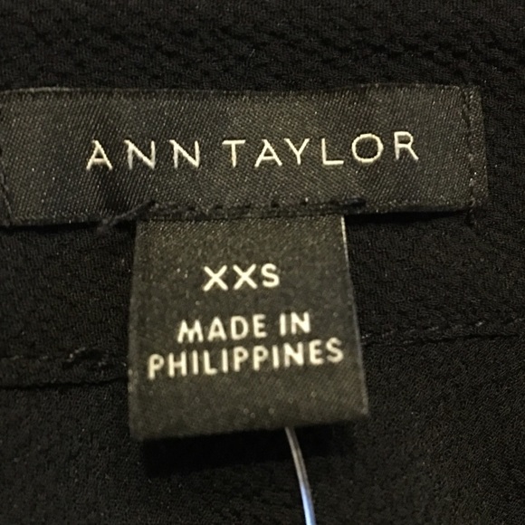 Ann Taylor Petite Mock Neck Tie Waist Tunic Black XXS NWT - Picture 7 of 9